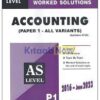 Redpsot AS Level Accounting Paper 1 Classified Worked Solutions 2023
