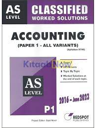 Redpsot AS Level Accounting Paper 1 Classified Worked Solutions 2023