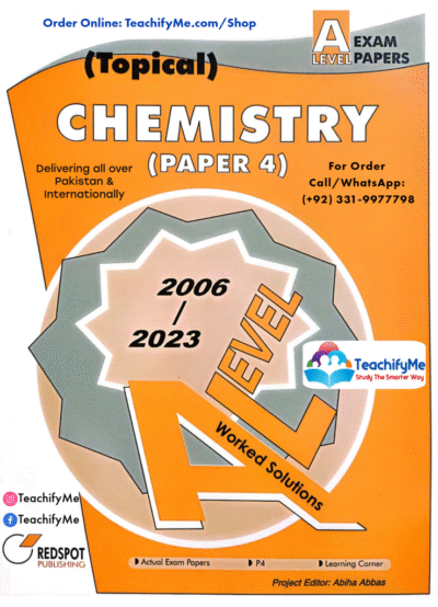 Redspot A Level Chemistry Paper 4 Topical 2024 Edition